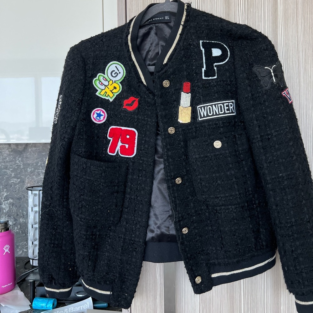 Patch varsity jacket